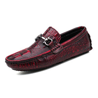 Crocodile Pattern Gommino Men's Shoes Breathable Business