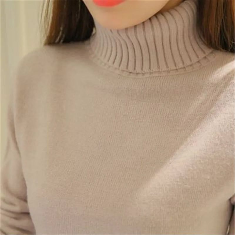 2023 Autumn Winter Women Clothes Teen Girls Sweaters Pull Femme Ladies Long Sleeve Tops Sweater Women Turtleneck Pullover Coat