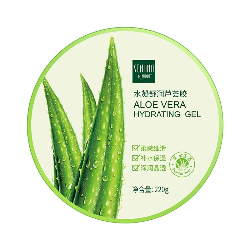 1pcs Aloe Vera Gel Smooth Moisturizing Whitening Day Cream Anti Wrinkle Anti Aging Face Cream Skin Care 220g