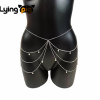 Body Jewelry Chest Chain Multi-layered Pearl Tassel Waist Chain Body Chain Fashion for Women Sexy Bikinis Accessories Beach Punk