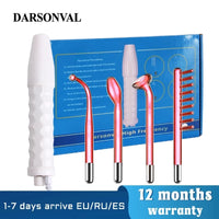 DARSONVAL Apparatus High Frequency Facial Machine Remove Wrinkles Acne Tool Skin Beauty Spa Electrotherapy Wand Glass D'arsonval