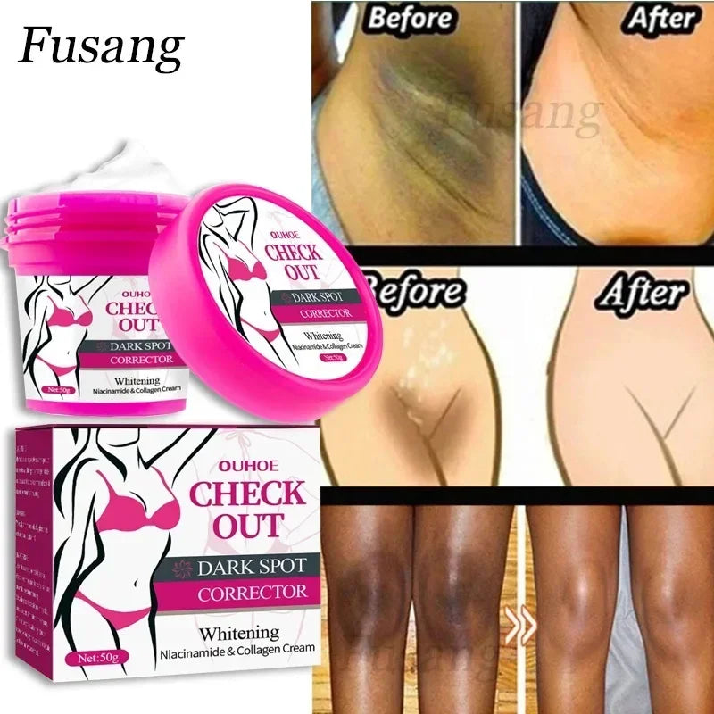 Body Whitening Cream Intimate Areas Underarm Bleach Knee Legs Buttocks Private Parts Remove Melanin Brighten Cream for Dark Skin