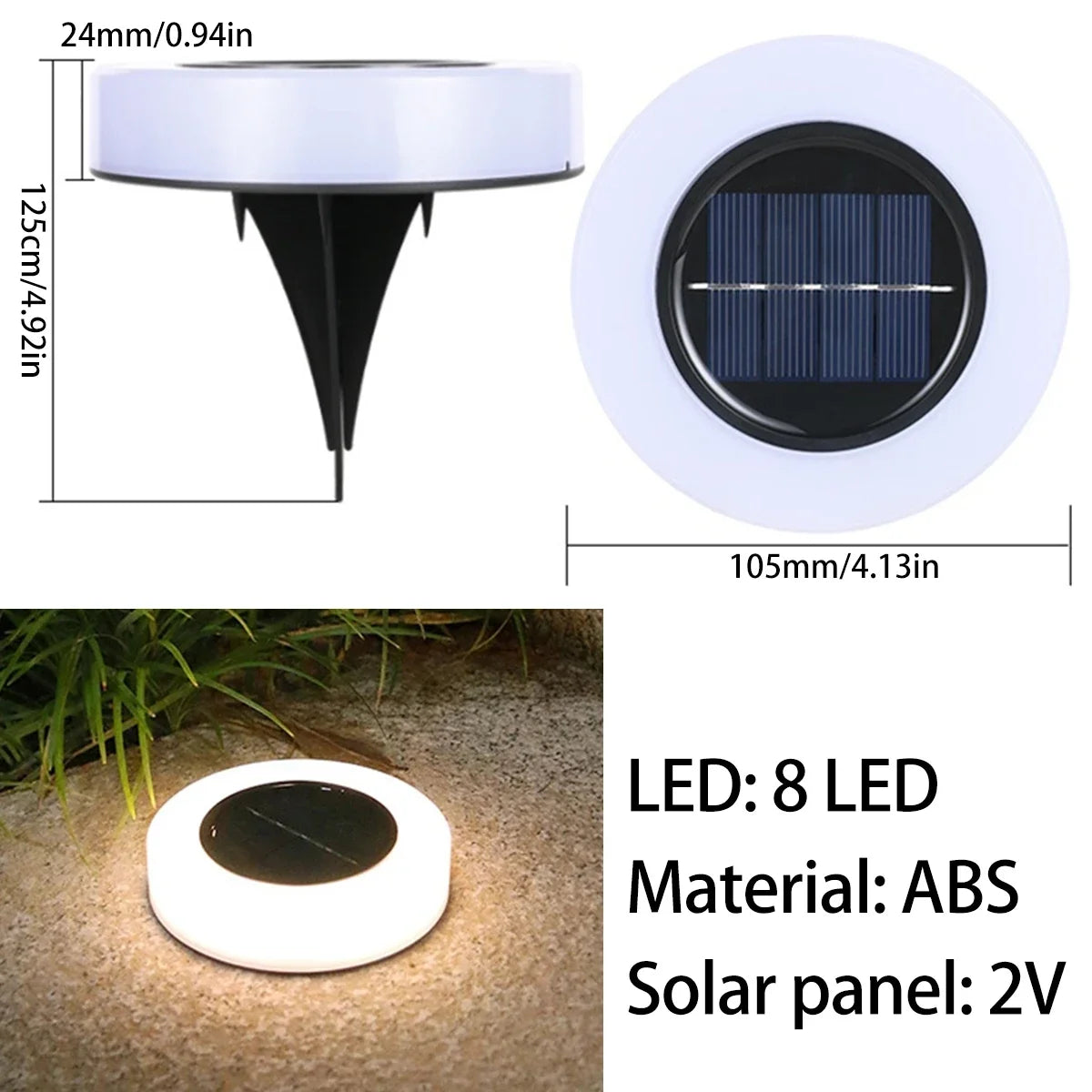 Waterproof LED Solar Ground Lights - Outdoor Pathway and Landscape Decor