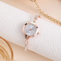 UTHAI V4 New Women's Quartz Watches Water Diamond Female's Wristwatch Small Dial Slim Adjustable Jewelry Girl Watch Bracelet