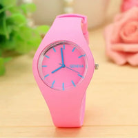 2020 Geneva Women Sport Watches Cream Color Ultra-thin Fashion Gift Silicone Strap Leisure Watch Women Women's Jelly Watches