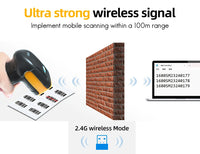 1D/2D  Supermarket Handhel  Barcode Bar  Code Scanner  Reader QR   PDF417 Bluetooth 2.4G Wireless &Wired USB Platform