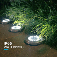 4-Pack Solar LED Ground Lights -Waterproof Outdoor Garden Pathway Decor