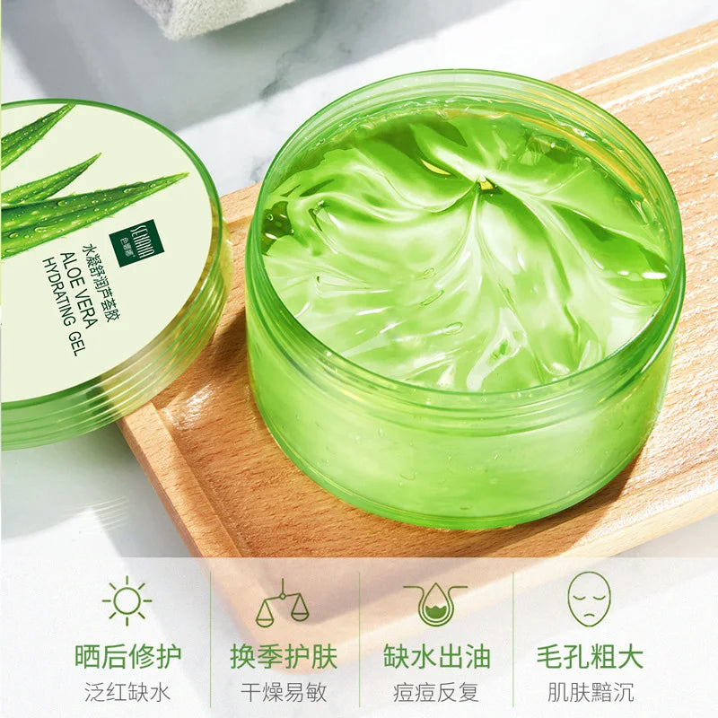 1pcs Aloe Vera Gel Smooth Moisturizing Whitening Day Cream Anti Wrinkle Anti Aging Face Cream Skin Care 220g