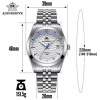 ADDIESDIVE AD2118 Men's Luxury Watch 10Bar Diver Relogios Masculino Bubble Mirror Glass Automatic Mechanical Watches