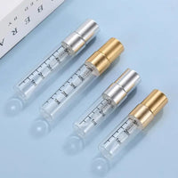 100pcs 2ml 3ml 5ml 10ml Scale Glass Perfume Spray Bottle Empty Clear Cosmetic Bottles Atomizer Refillable Sample Glass Vials