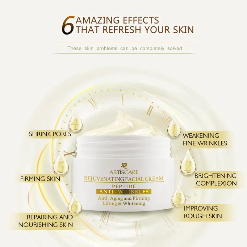 ARTISCARE Peptide Anti Wrinkle Facial Cream Whitening Lifting Day Cream Skin Care Anti Aging Acne Treatment Firming Face Cream