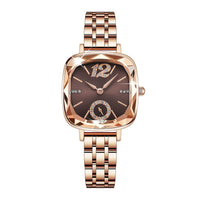 UTHAI V1 Women's Fashion Square Quartz Watch Water Diamond Multi faceted Mirror Face Female's Simple Trendy Versatile Wristwatch