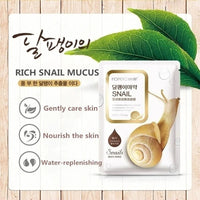 BIOAQUA Snail Face Mask Moisturizing Facial Mask Replenishment Oil Control Acne Tender Black Sheet Wrapped Peel Mask Skin Care