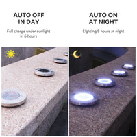 4-Pack Solar LED Ground Lights -Waterproof Outdoor Garden Pathway Decor