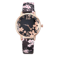 Colorful Flowers Women's Watches Printed Belt Quartz Wristwatches for Girls Ladies Watches Casual Clock Gift Relogios Feminino