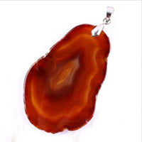 KFT Natural Colorful Agates Onyx Crystal Slice Geode Irregular Shape Agates Quartz Stone Pendant Fashion Jewelry