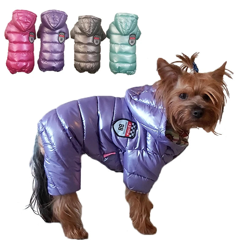 Winter Dog Clothes Waterproof Pet Jumpsuit Warm Dog Coat Puppy Jacket Chihuahua Hoodies Shih Tzu Poodle Outfit For Small Dogs