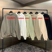 Custom LOGO ESSENTIALS Hoodies Same Style DIY LOGO Brand Men Streetwear Fleece Oversized Hoodie Fashion Hip hop Unisex Pullover