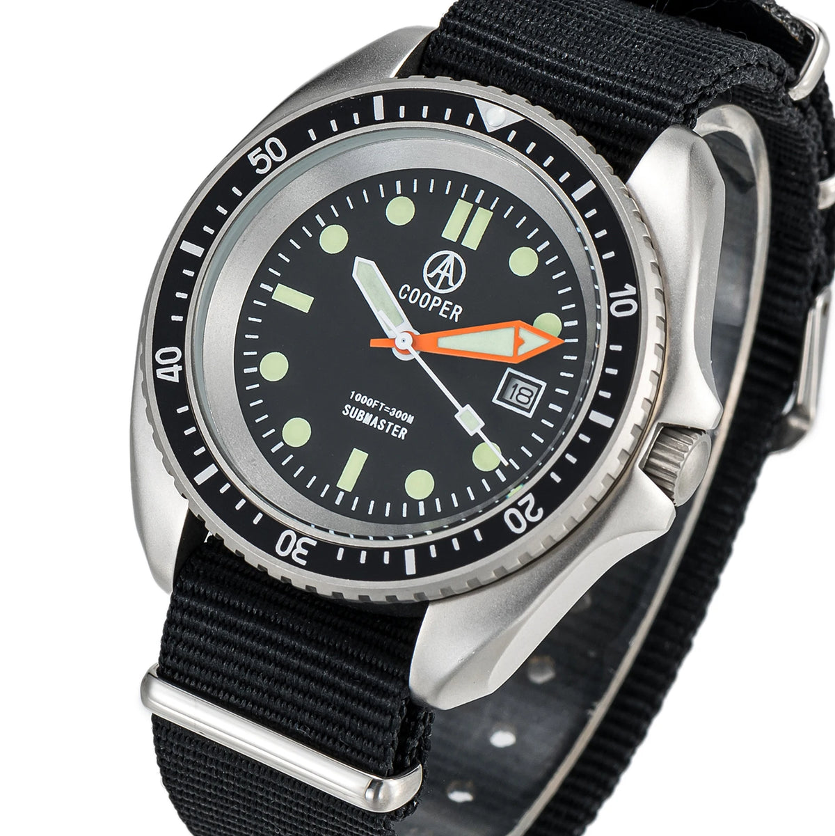 Factory Original 42mm Cooper Submaster SAS SBS Military 300M Diver Men's Watch with Super Luminous NATO STRAP 8016 R New Arrive