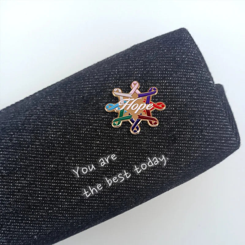 Fun Mental Health Awareness Badges Self Anxiety Brooch Lapel Pins for Fashion Women Clothes Bags Jewelry Accessories