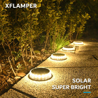 4-Pack Solar LED Pathway Lights - Waterproof, 1200mAh, Outdoor Garden