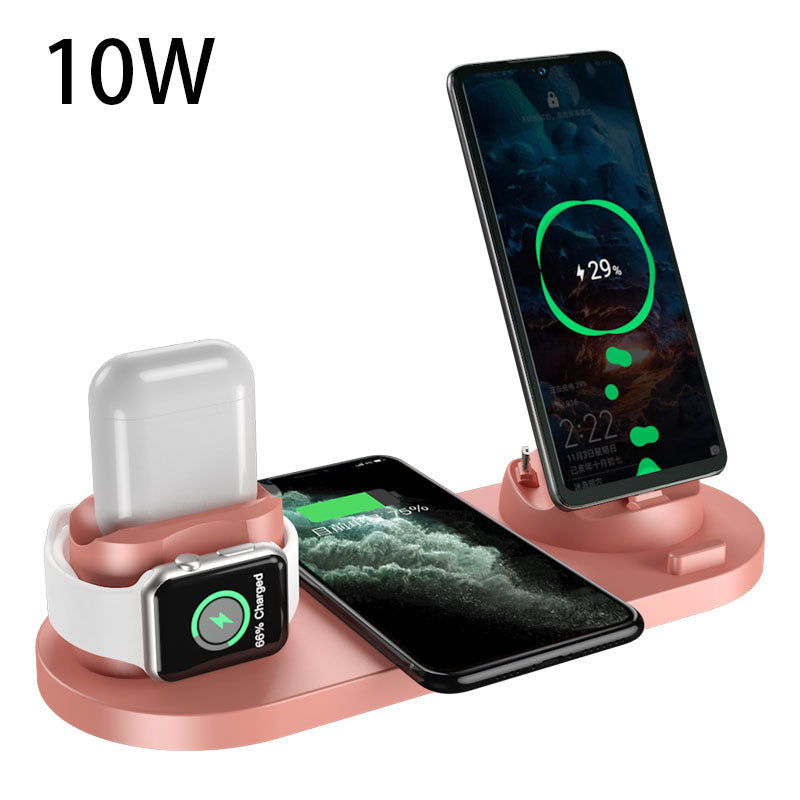 6-in-1 Wireless Charger Station: Fast Charging Pad for iPhone, Phone, and Watch