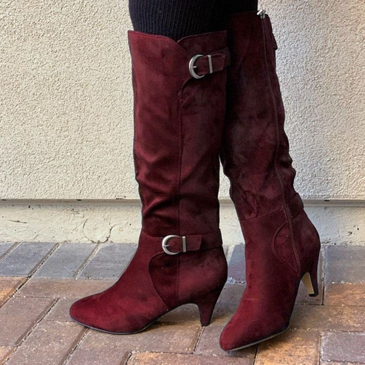 Western Boots Winter Shoes Wide Calf Long Boots For Women