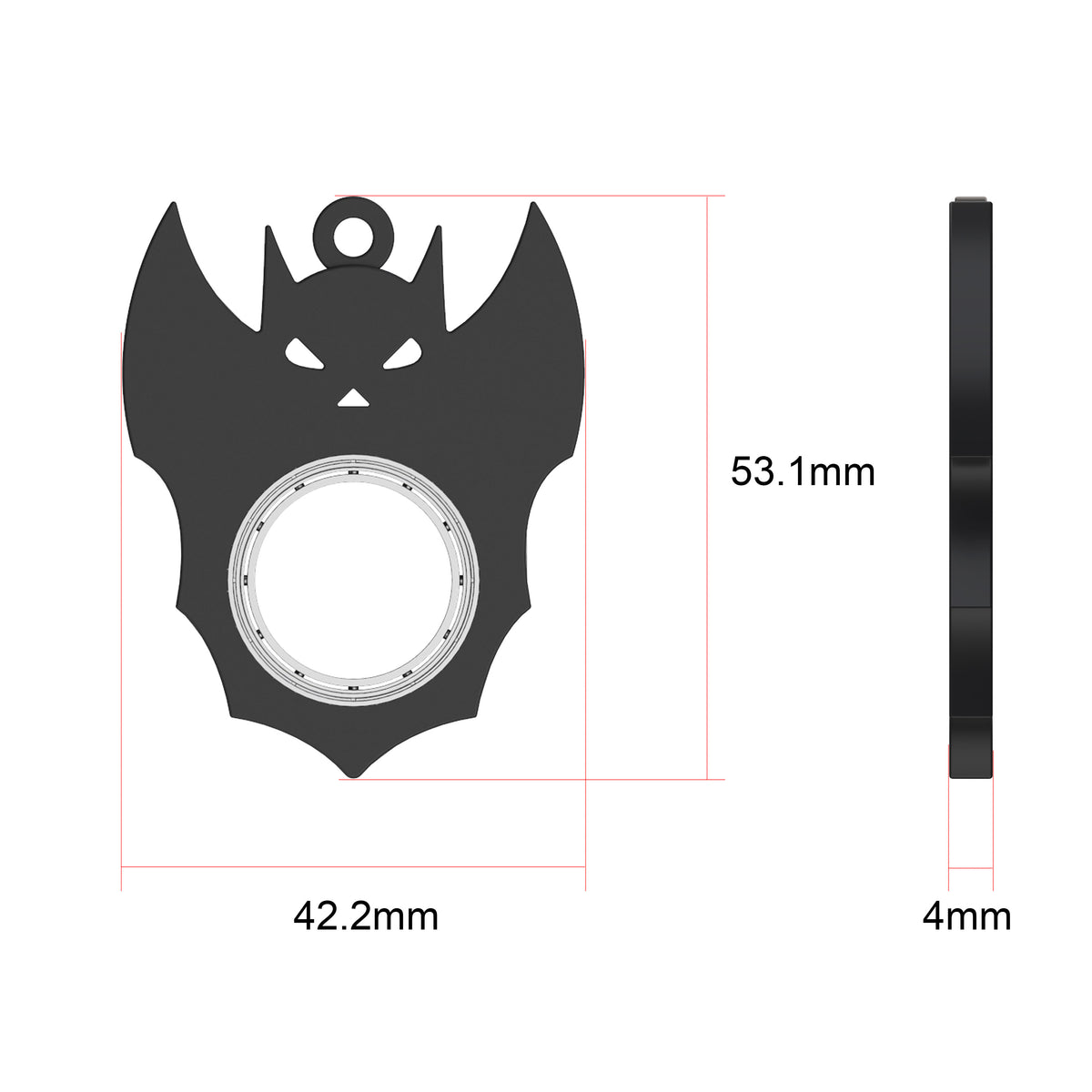 Halloween Creative Fidget Spinner Toy Bat Demon Ghost Keychain Hand Spinner Anti-Anxiety Toy Relieves Stress Bottle Opener Kids Toy