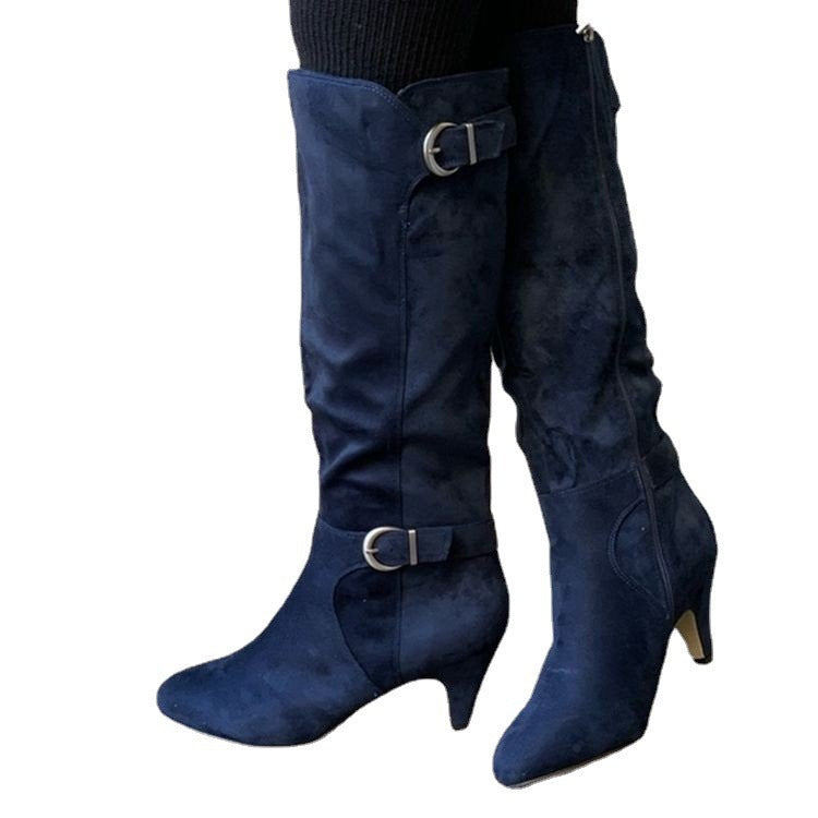 Western Boots Winter Shoes Wide Calf Long Boots For Women