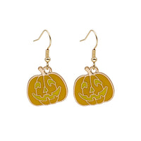 Halloween Earrings Cute Pumpkin Spooky Oil Drip Alloy Earrings Jewelry