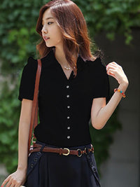 Women's casual short-sleeved shirt professional workwear