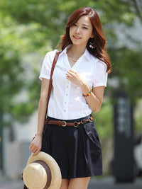 Women's casual short-sleeved shirt professional workwear